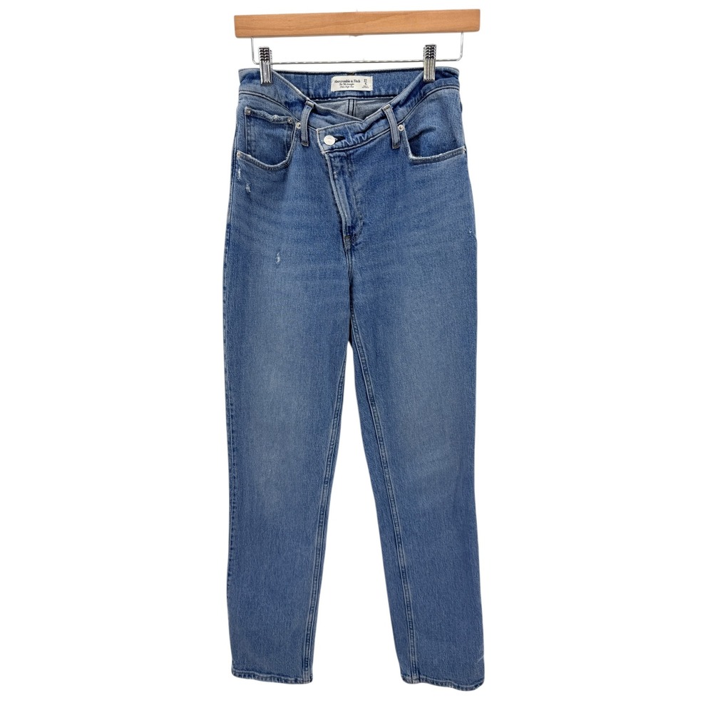 Abercrombie Fitch The‎ 90s Straight Ultra High Rise Jeans Medium Wash Size 27 4L